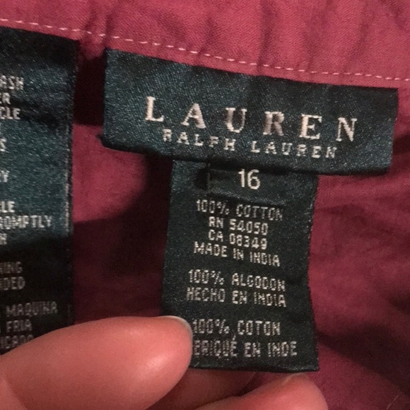 Lauren Ralph Lauren maxi skirt 16 cotton ruffle button front pockets feminine - Picture 10 of 14